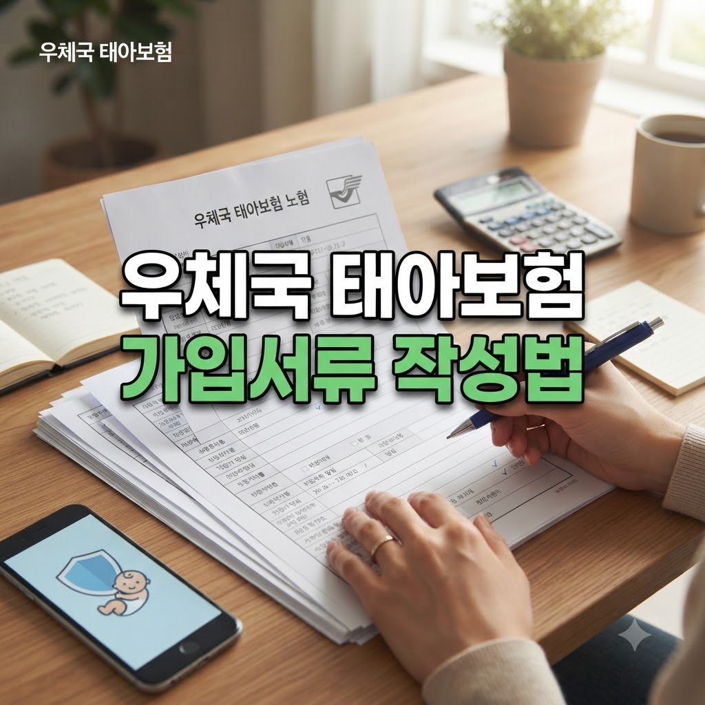 우체국보험 태아등재 서류 작성 방법 순서대로 따라하기