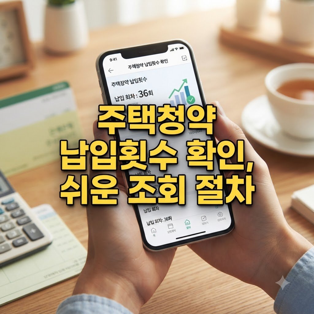 주택청약종합저축 납입횟수 확인 방법, 손쉽게 조회하는 절차