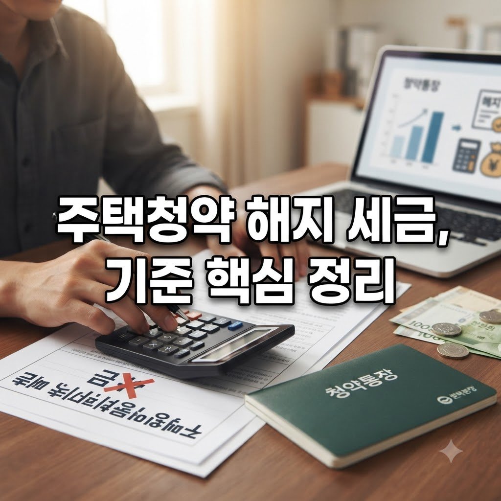 주택청약종합저축 해지 세금, 부과 기준과 예외 살펴보기