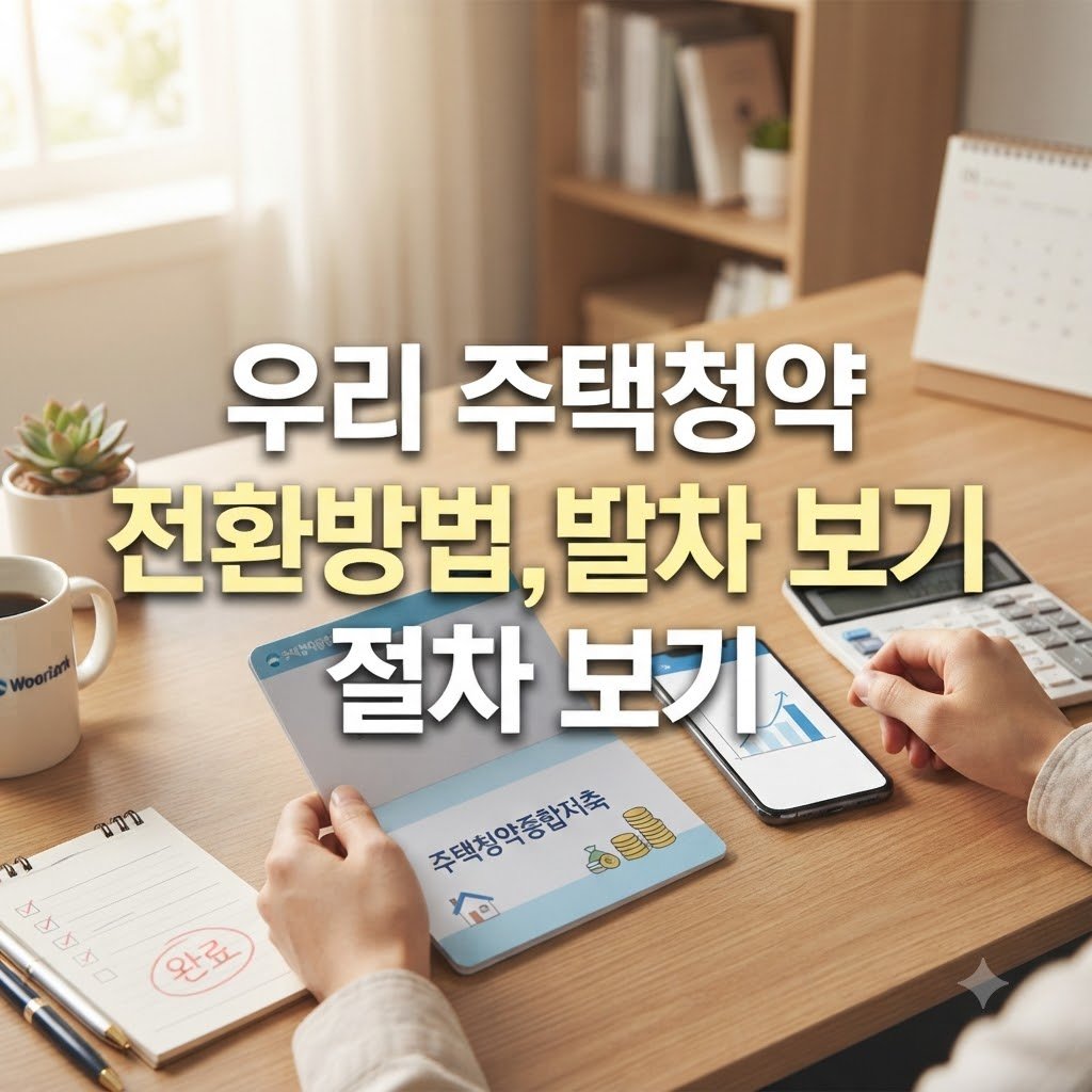 주택청약종합저축 전환 방법 우리, 신청 절차 한눈에 보기