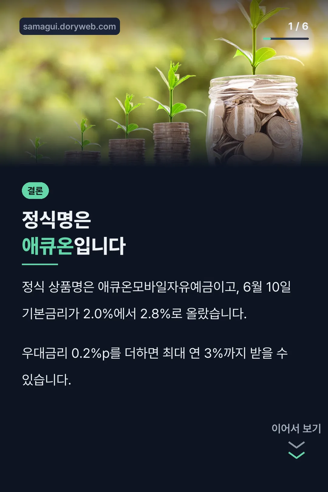 정식명 애큐온 결론