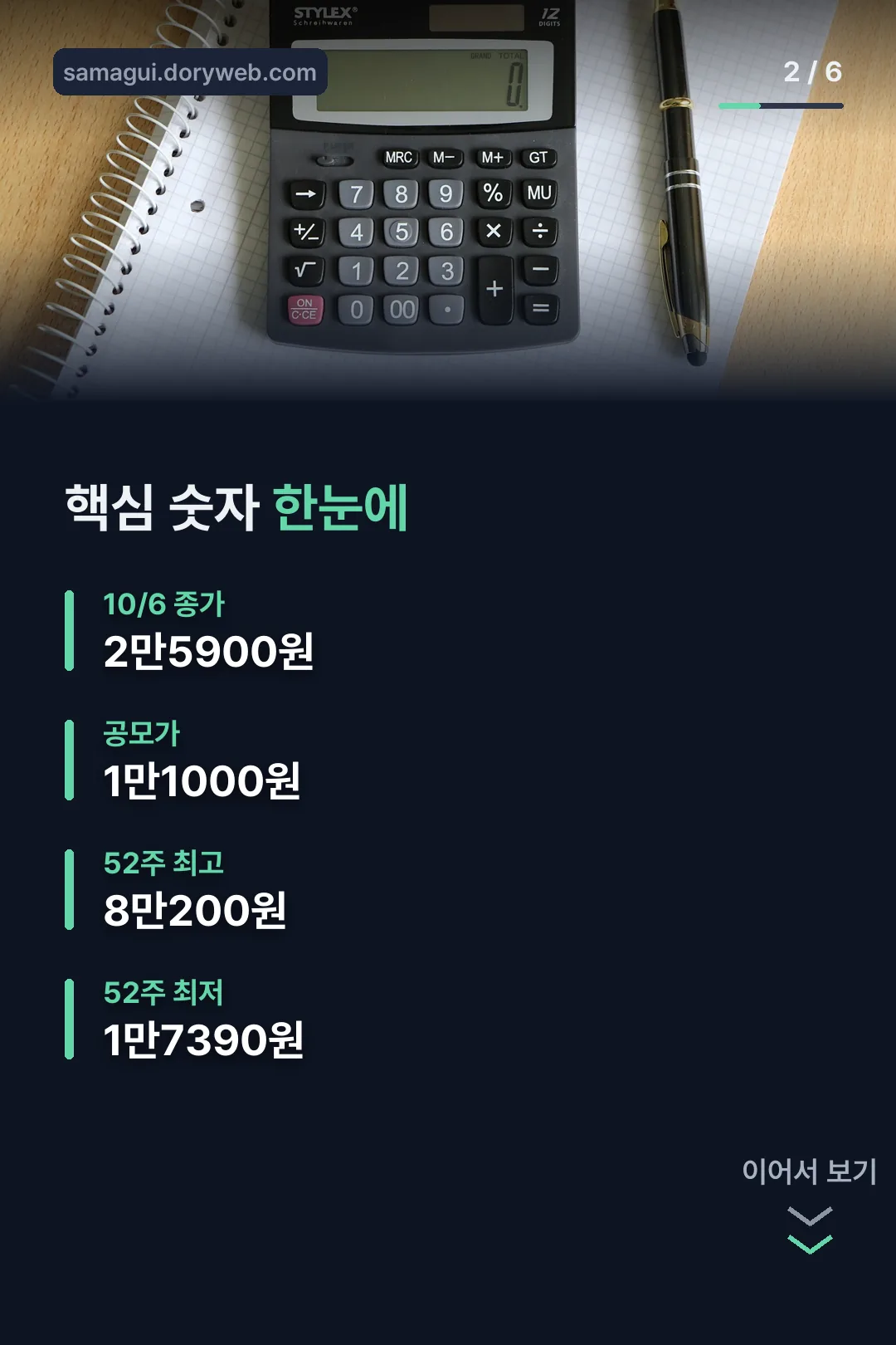 핵심 숫자 한눈에