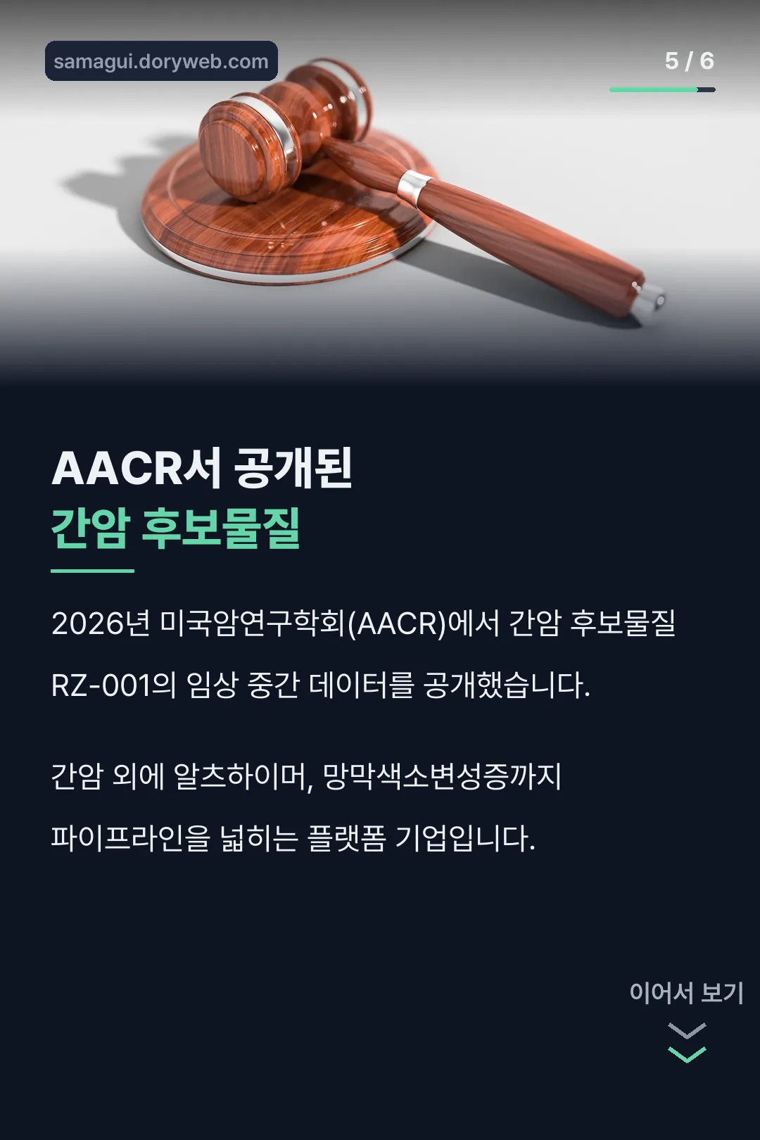 AACR 간암 후보물질 발표